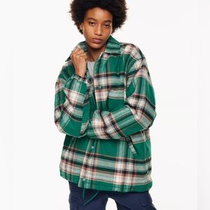 Tna Coaches Jacket Green Plaid